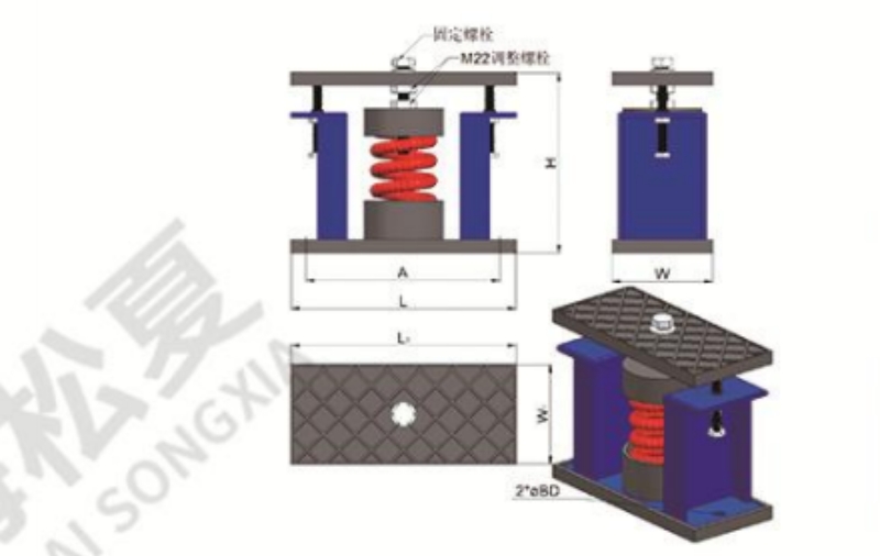 ZTF-1-100型可調式阻尼彈簧減震器