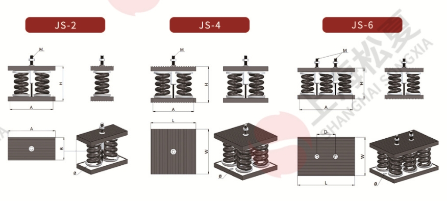 JS型彈簧減震器結構圖